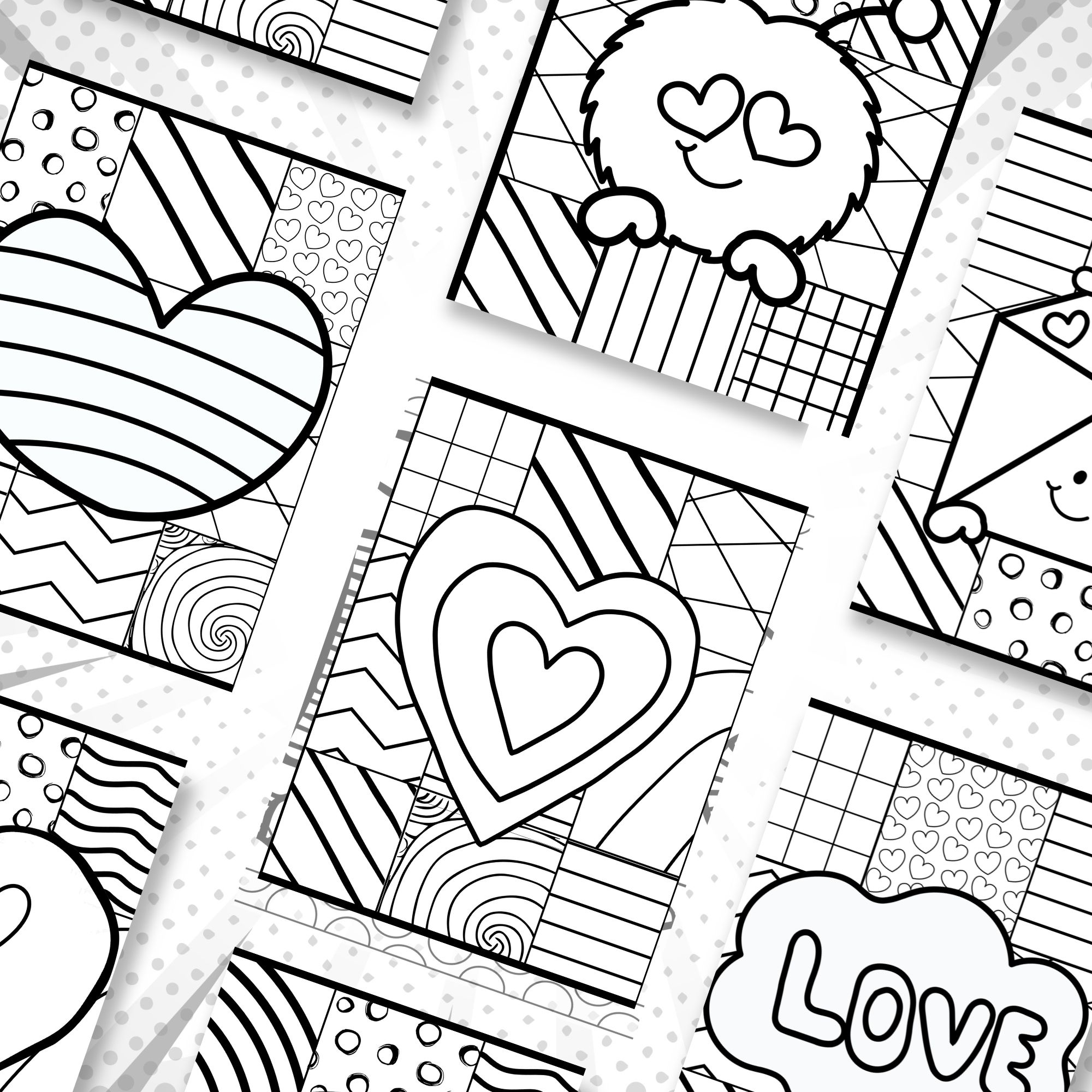 Valentines Day Coloring Pages Pop Art Inspired Coloring Sheets Made By Teachers