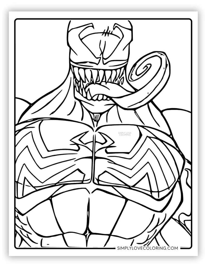 Venom Coloring Pages Free PDF Printables Simply Love Coloring Venom Coloring Pages Free PDF Printables Simply Love Coloring