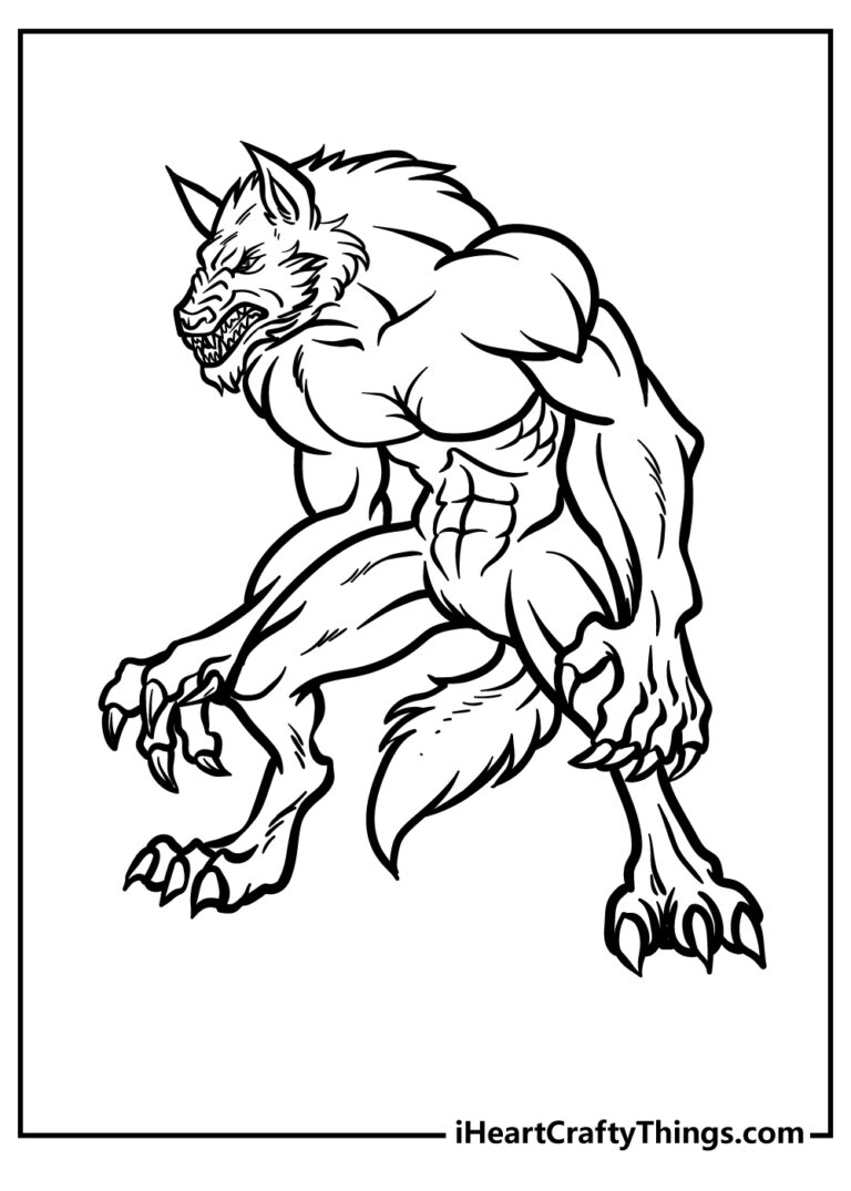 Werewolf Coloring Pages 15 Free Printable PDF Sheets