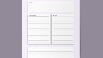 16 Printable Cornell Notes Templates Word Excel PDF 