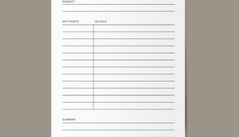 16 Printable Cornell Notes Templates Word Excel PDF 