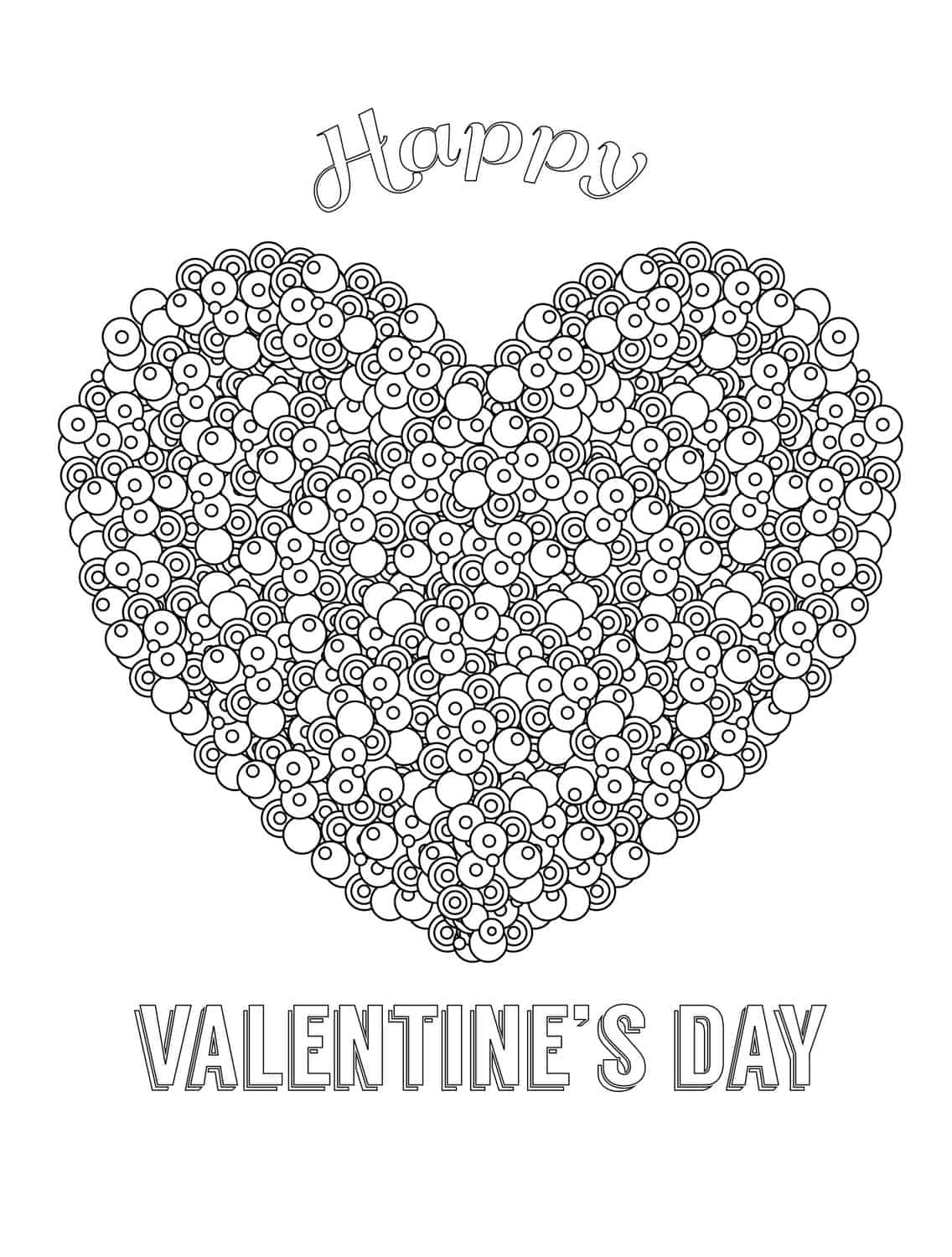 valentine's day coloring page