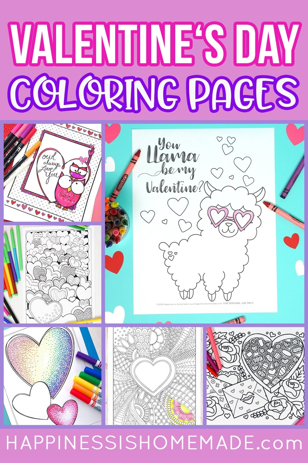 20 Valentines Coloring Pages Happiness Is Homemade
