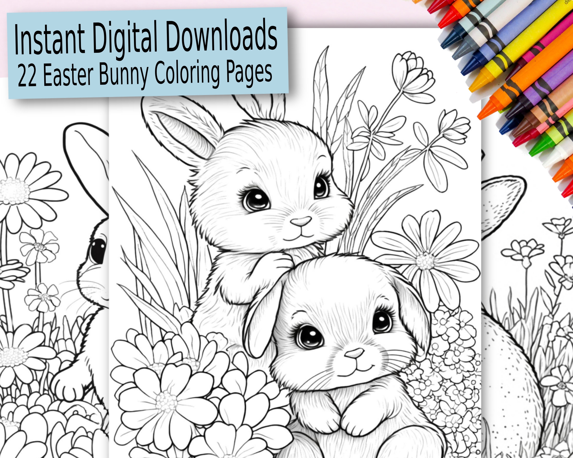 cute bunny coloring pages