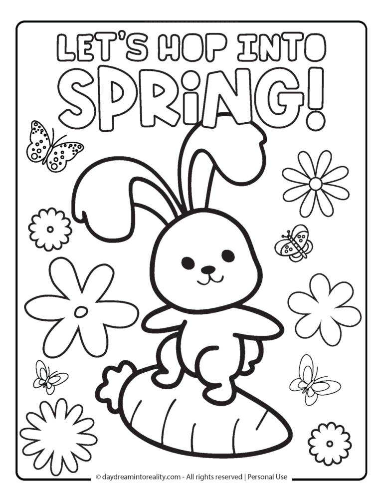 35 Spring Coloring Pages Free PDF Printables Daydream Into Reality