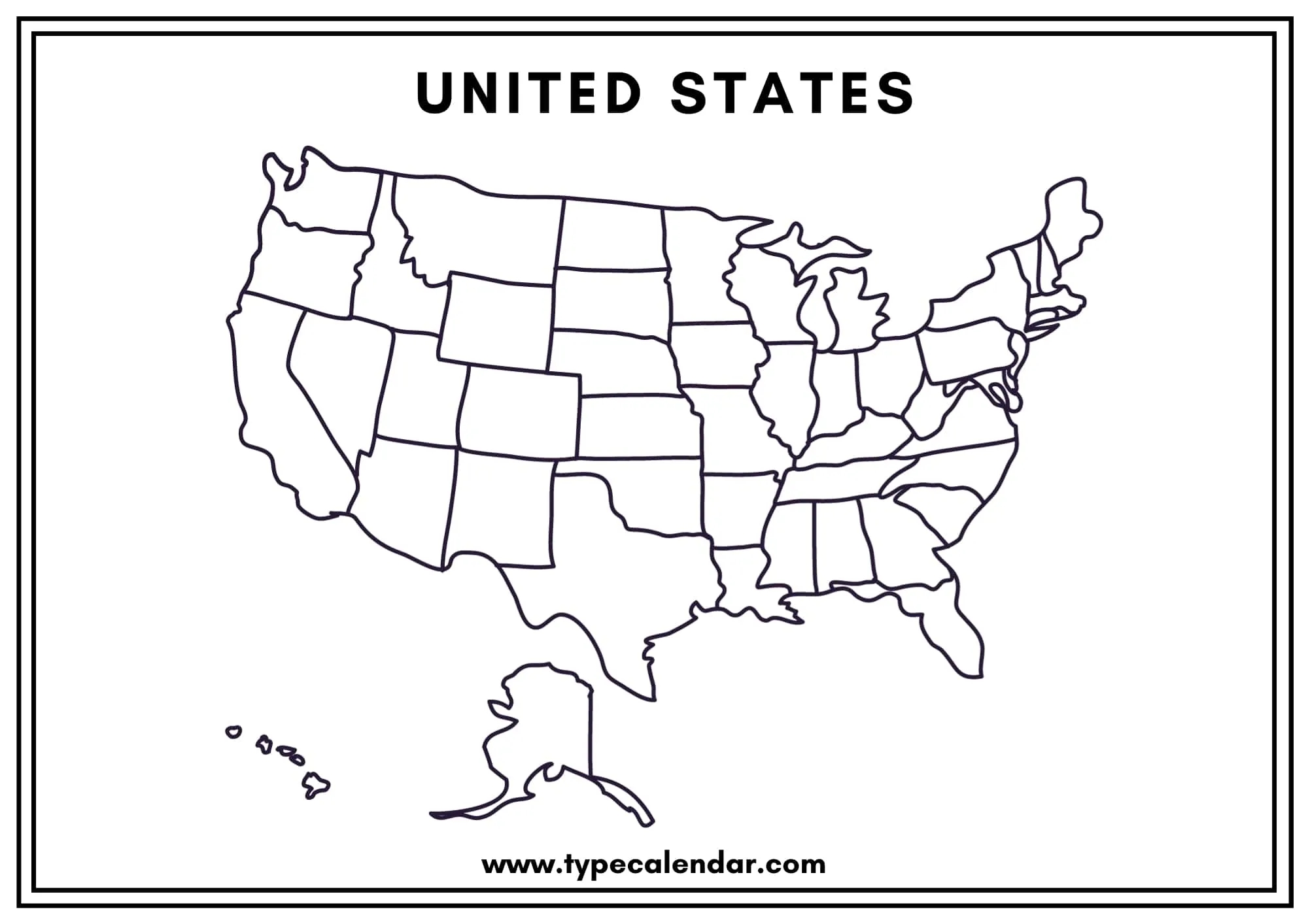 printable us map free