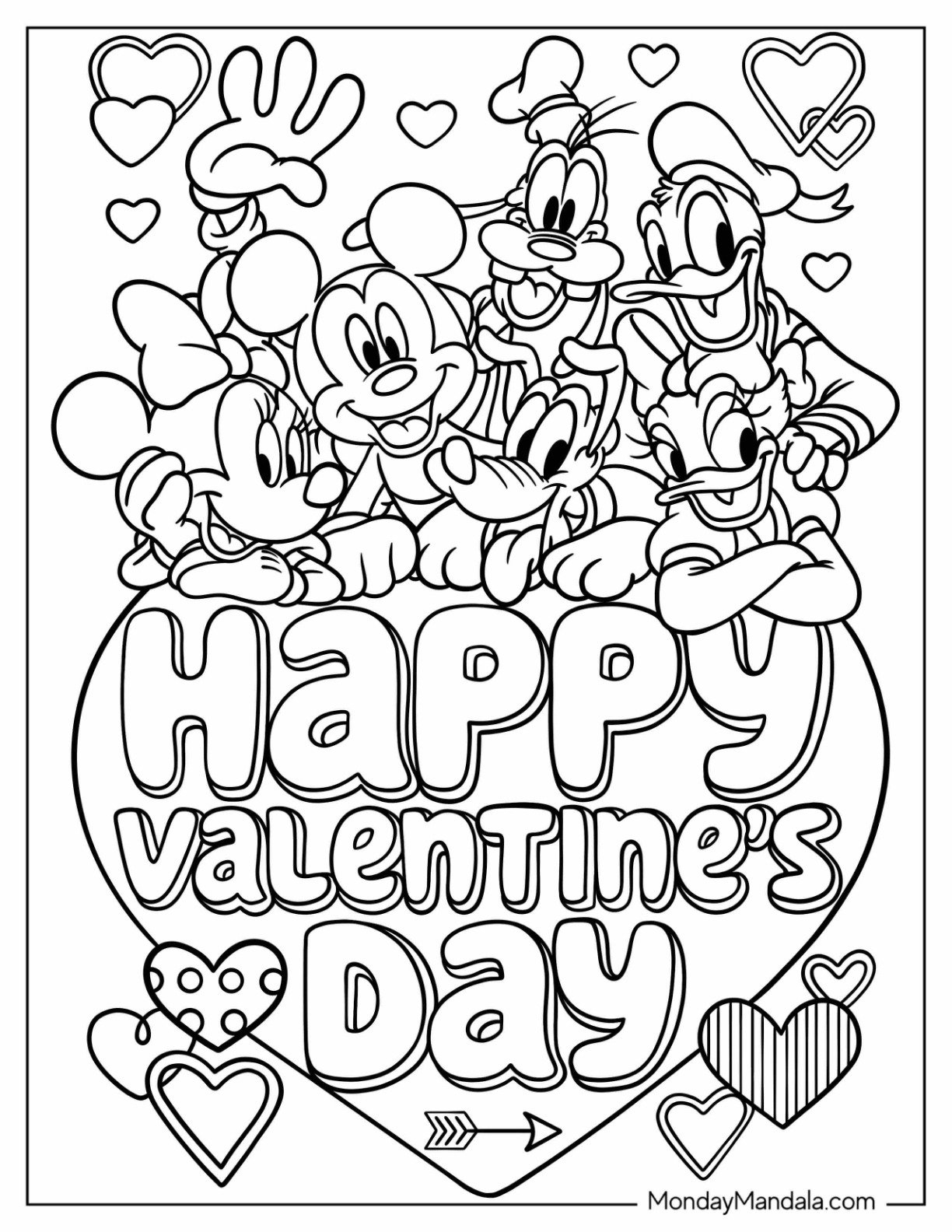 valentine day coloring pages