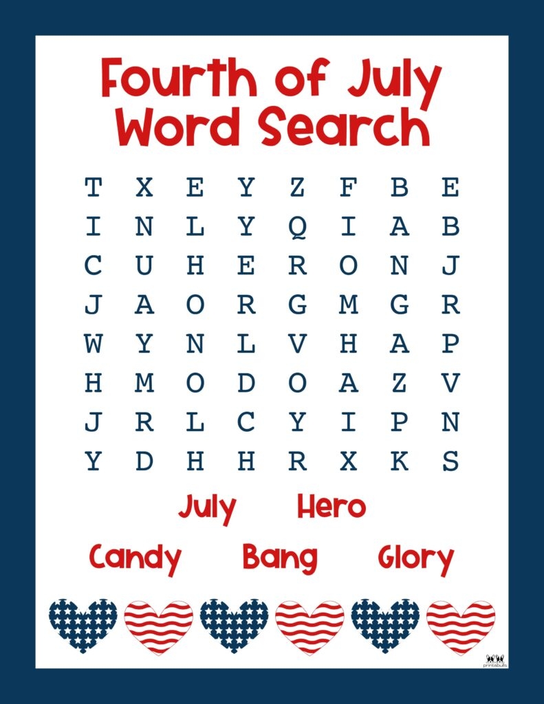 4th of july word search 4th of july word search