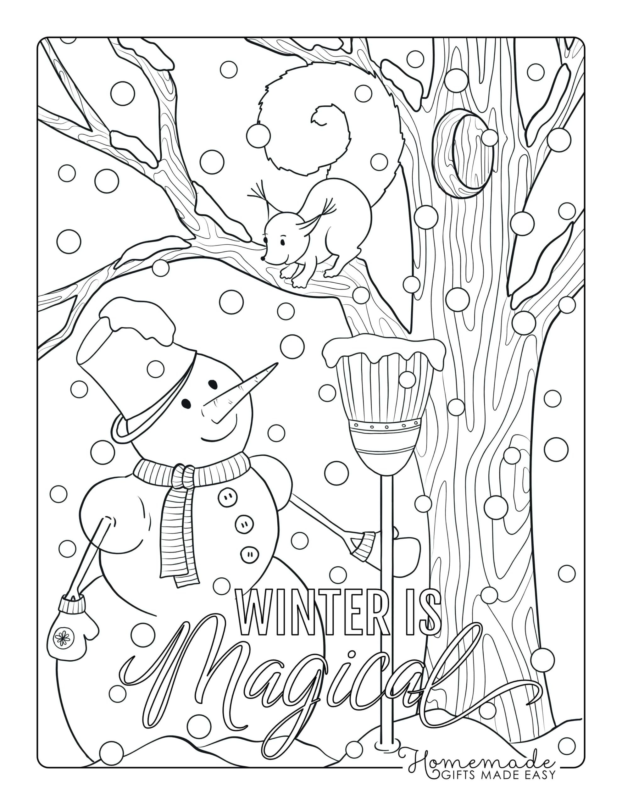 50 Free Winter Coloring Pages For Adults And Kids