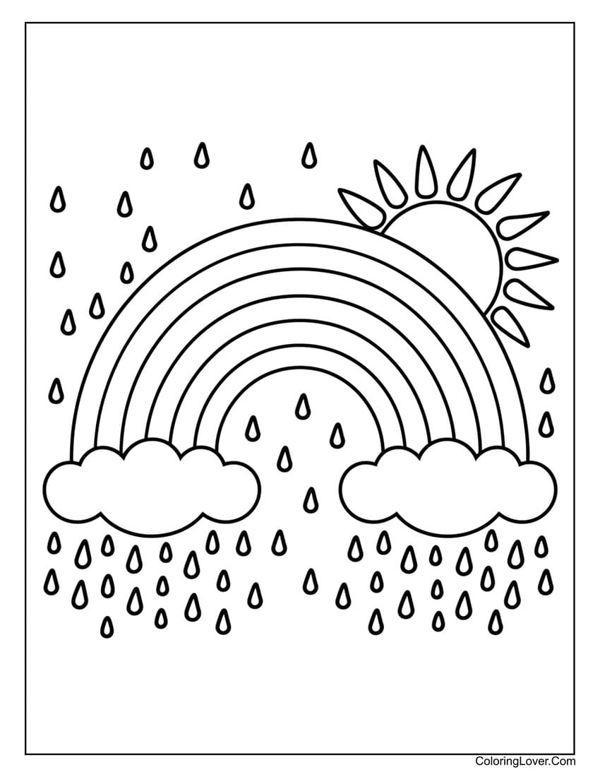 rainbow coloring pages printable
