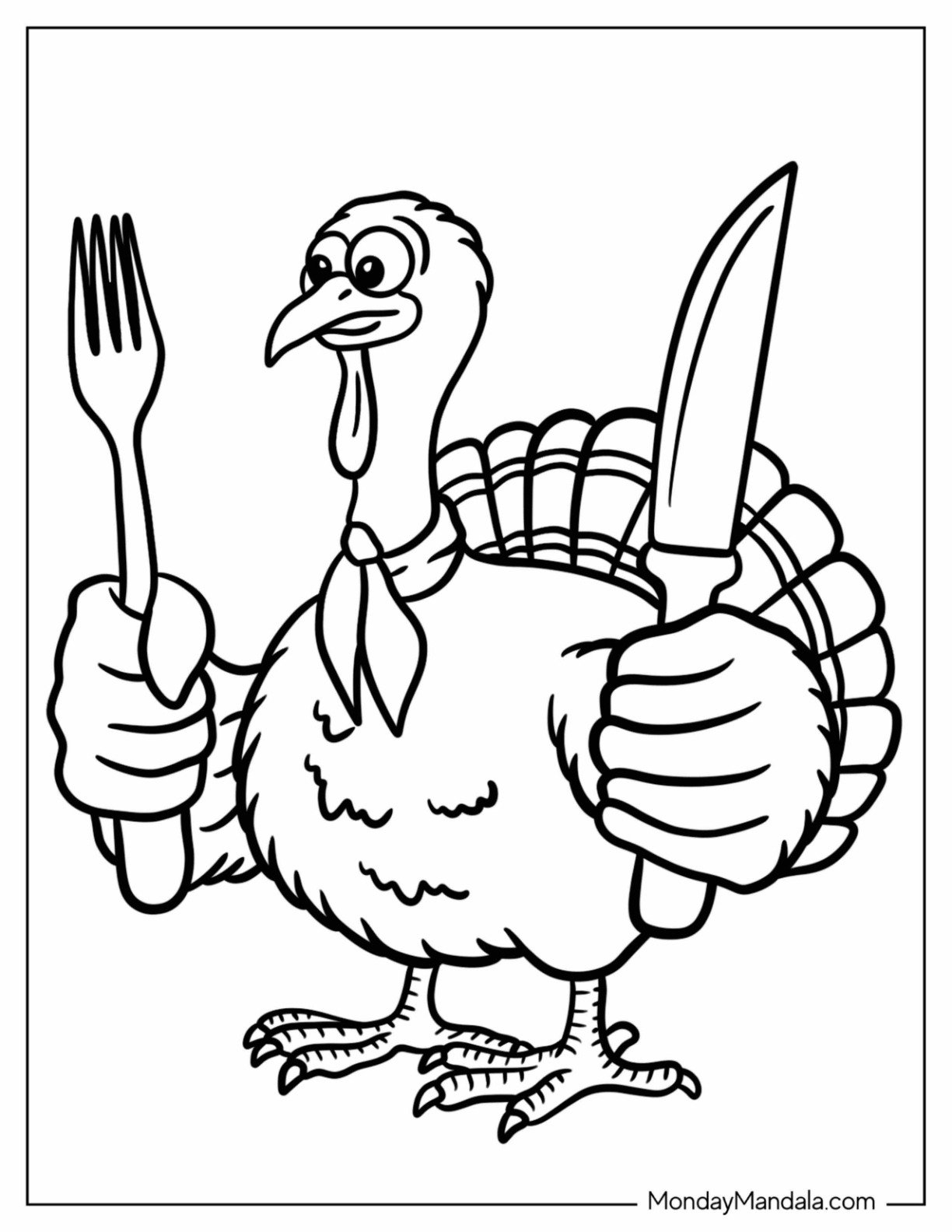 turkey to color printable