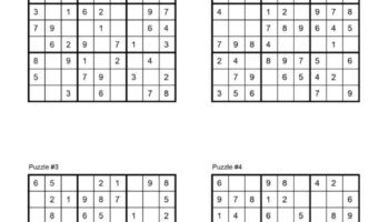 72 Free Printable Sudoku Puzzles SaturdayGift