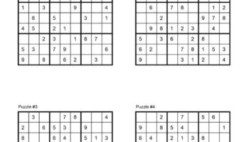 72 Free Printable Sudoku Puzzles SaturdayGift