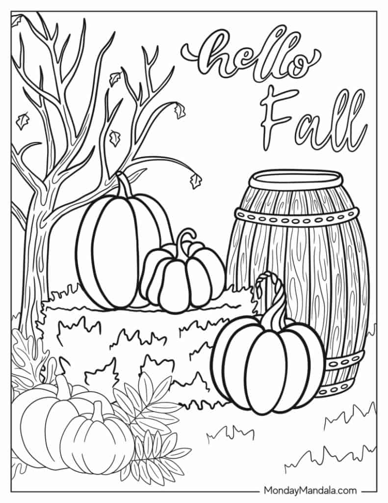 coloring pages printable fall coloring pages printable fall