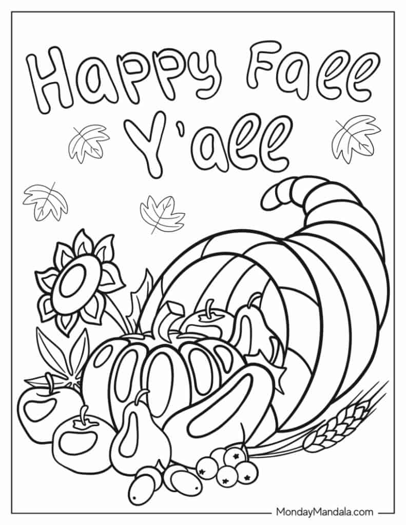 87 Thanksgiving Coloring Pages Free PDF Printables 