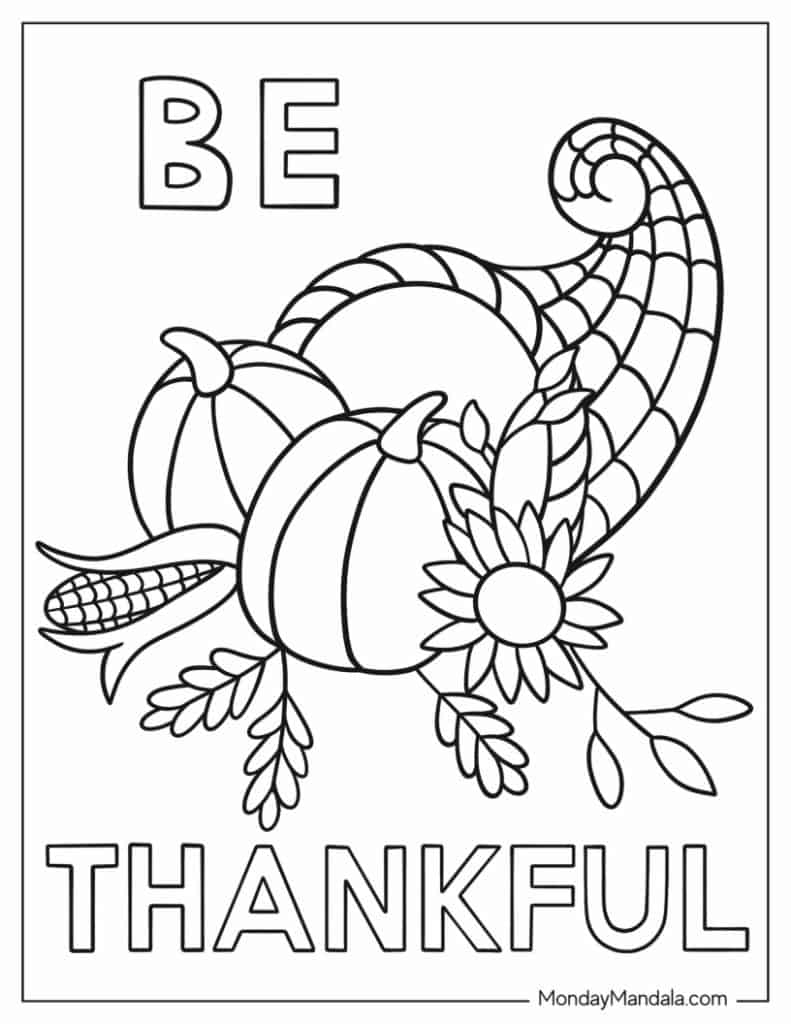 thanksgiving coloring pages free pdf