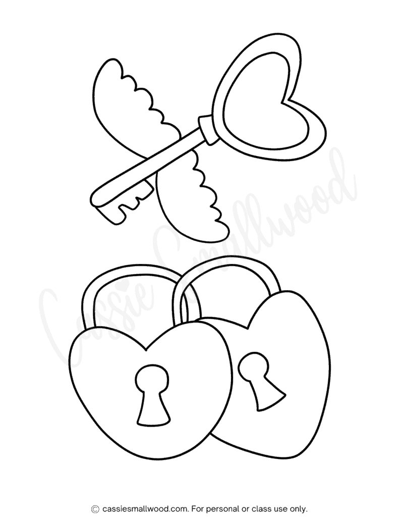 easy valentines coloring pages