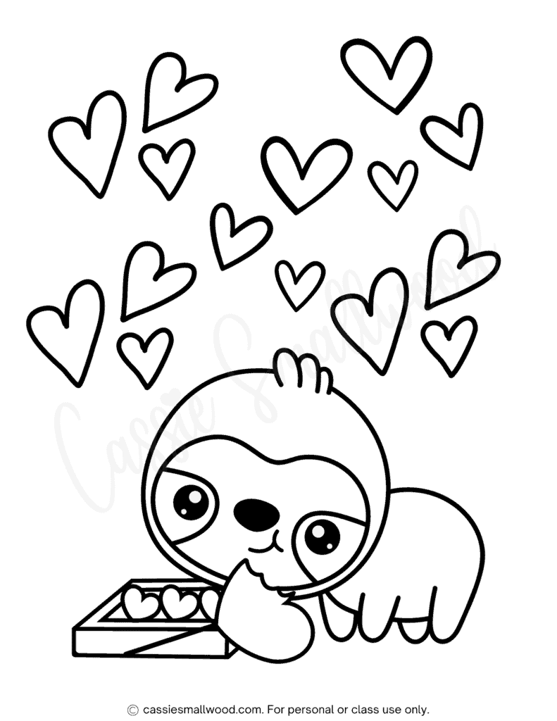 cute valentine coloring pages