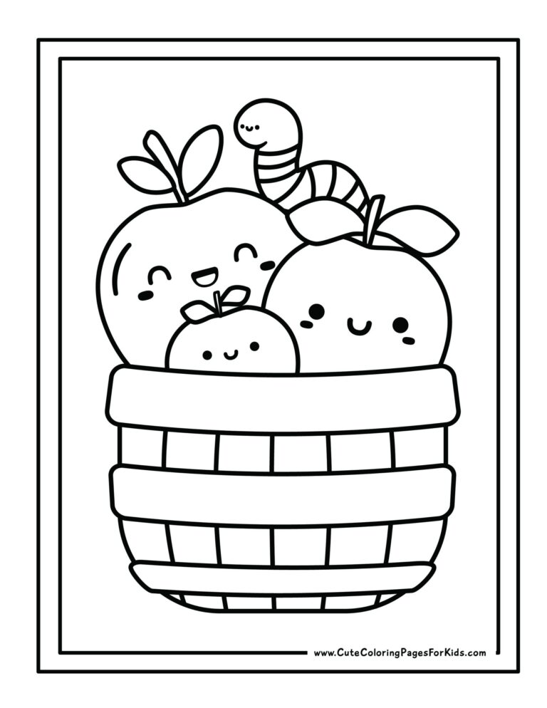 Apple Coloring Pages Free Printables Cute Coloring Pages For Kids