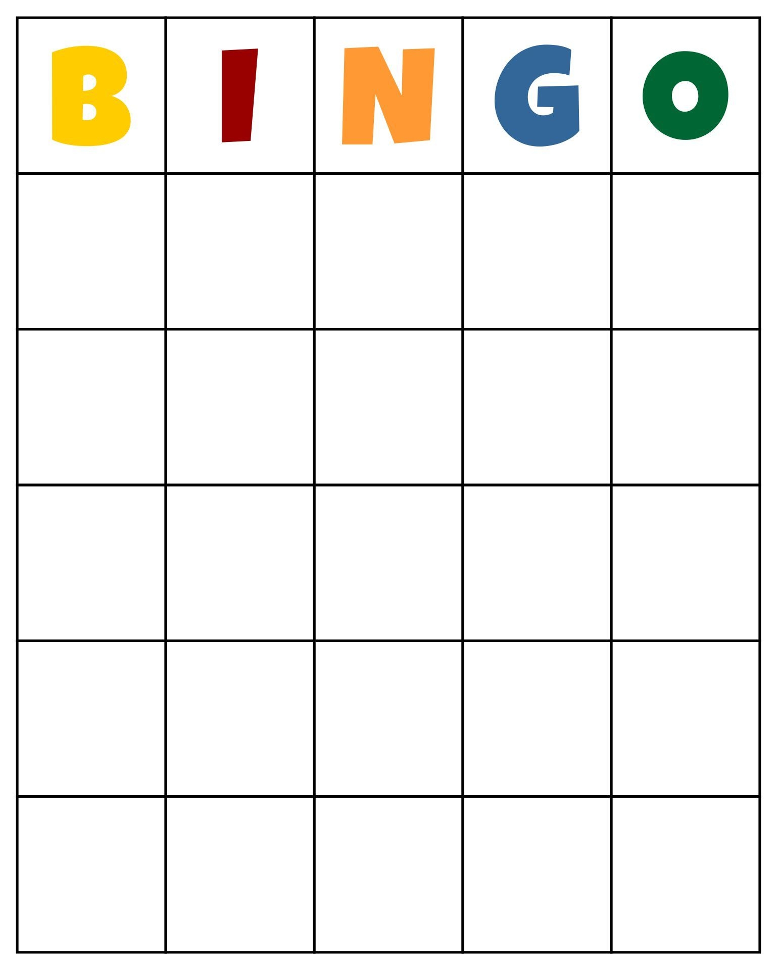 Blank Bingo Template teacher Made Twinkl Worksheets Library