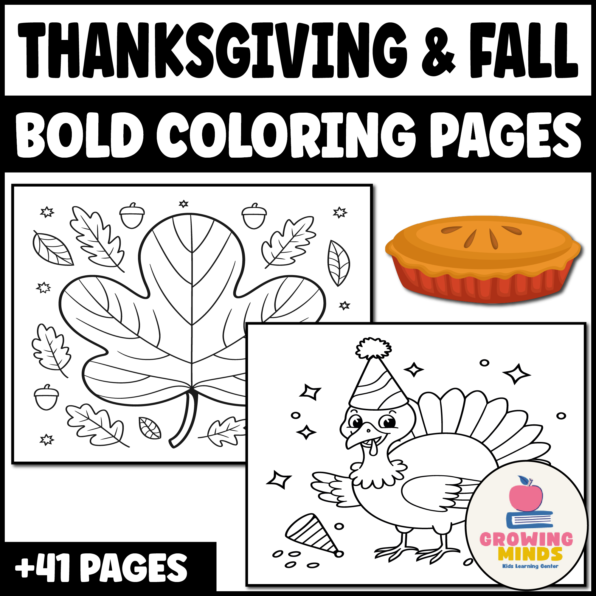 Bold Fall Thanksgiving Coloring Pages Coloring Sheet Made By Teachers