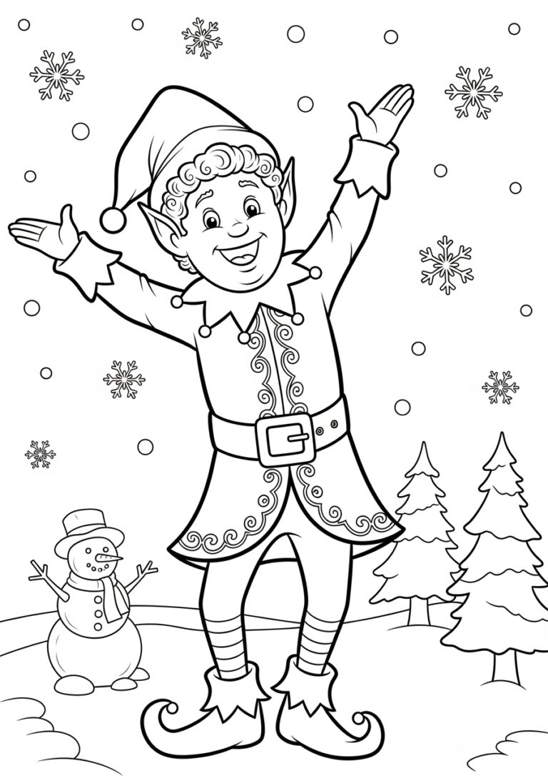 Buddy The Elf Coloring Page Festive Printable Fun Buddy The Elf Coloring Page Festive Printable Fun