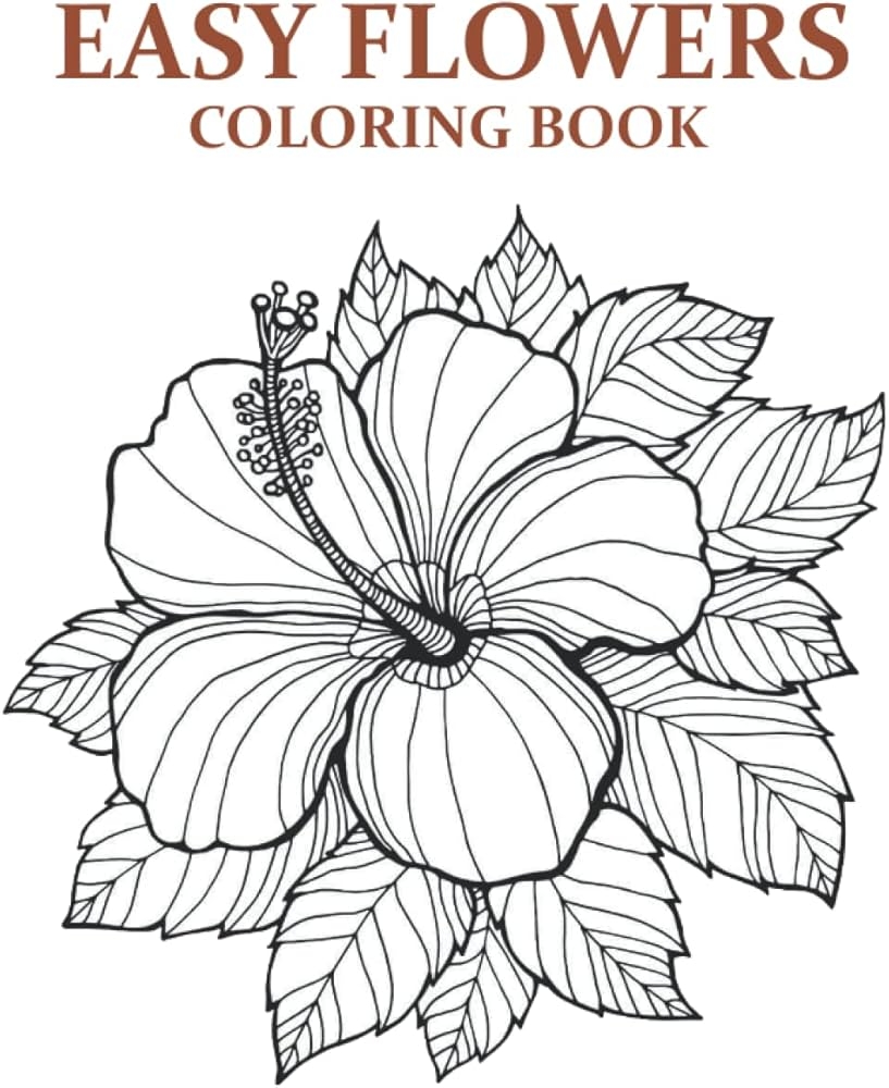 coloring pages flowers adults