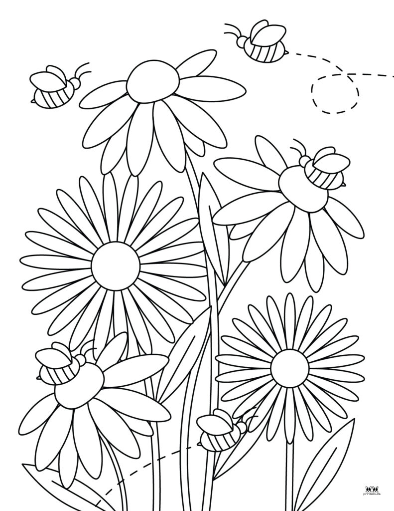 free color pages flowers