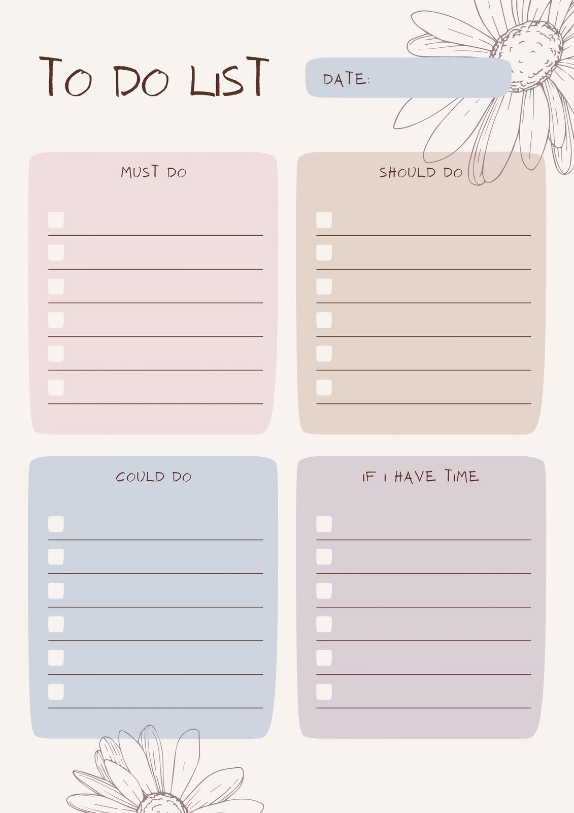 cute to do list template