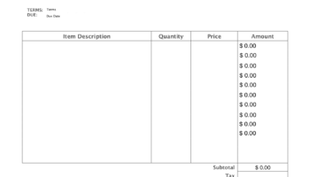Free Blank Invoice Templates 30 PDF EForms