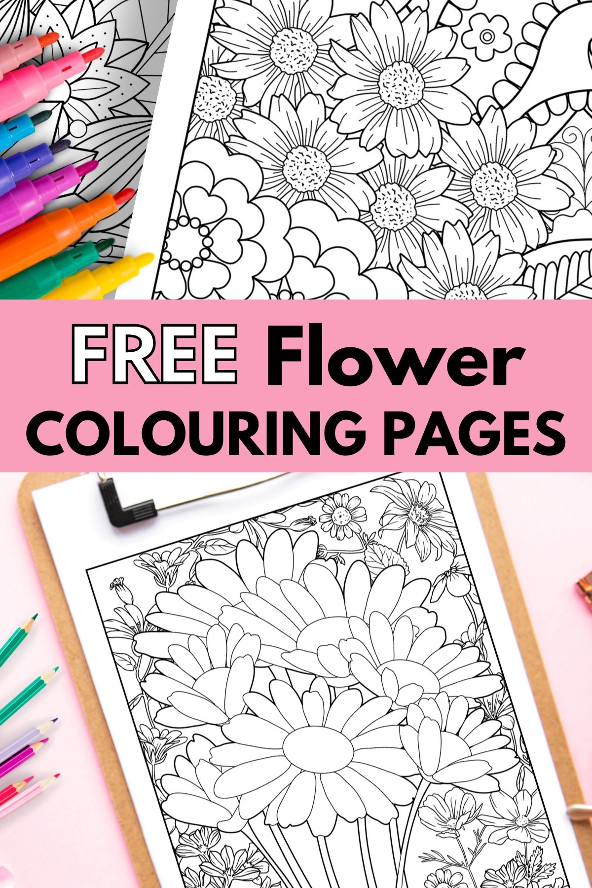 flower colouring pages free printable