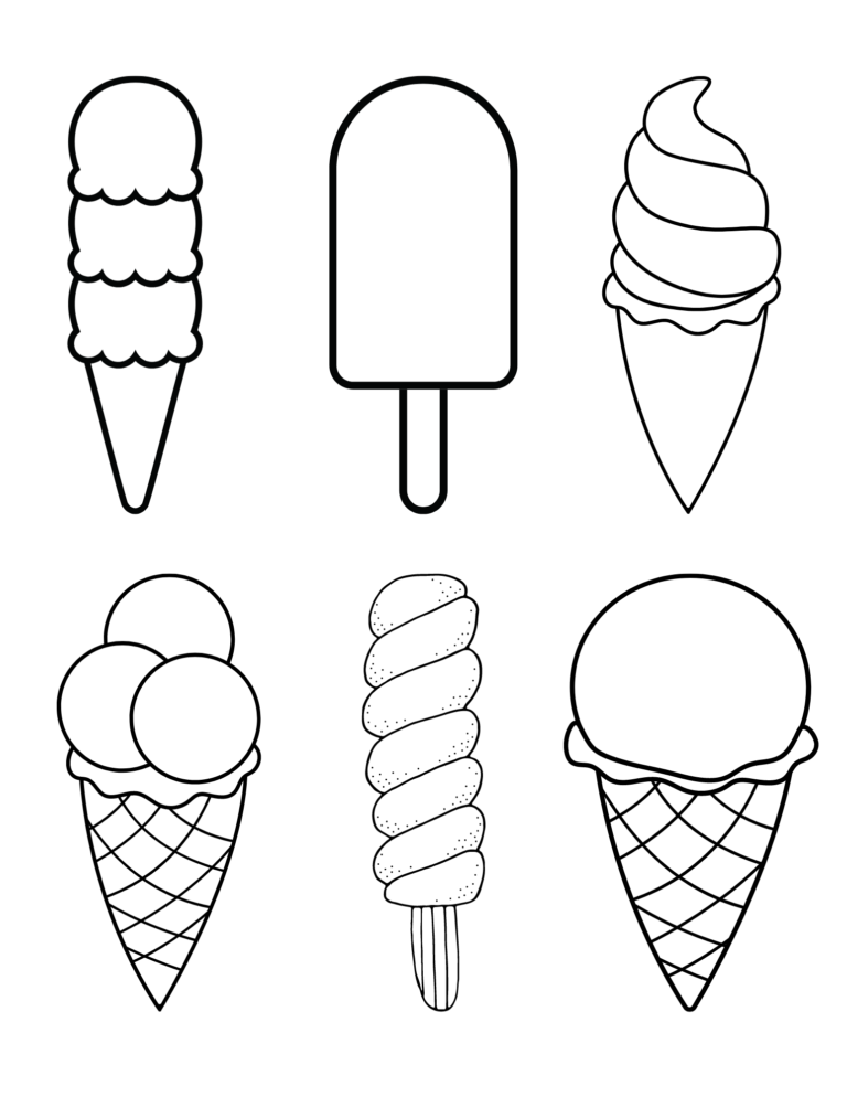 Free Ice Cream Coloring Pages For Kids And Adults