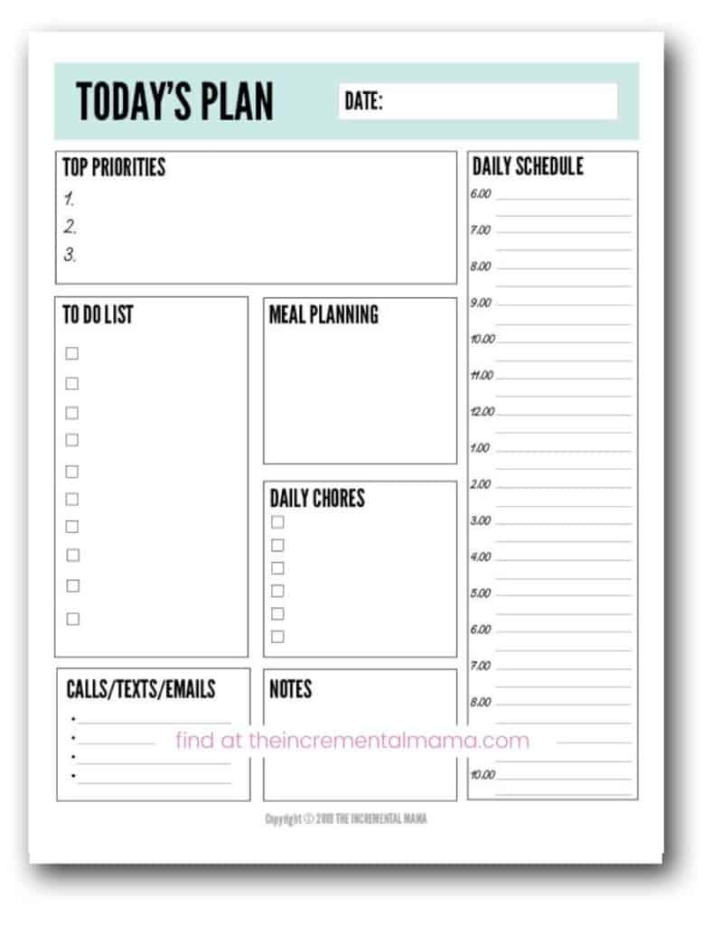 free printable daily planner free printable daily planner