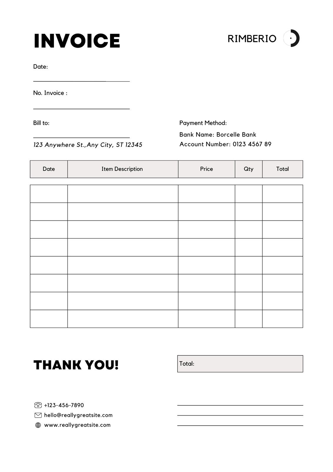 Free Printable Professional Invoice Templates To Customize Worksheets Library