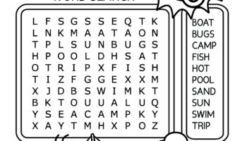 Free Printable Summer Word Search For Kids Cute Coloring Pages For Kids