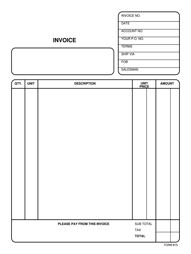invoice template free printable