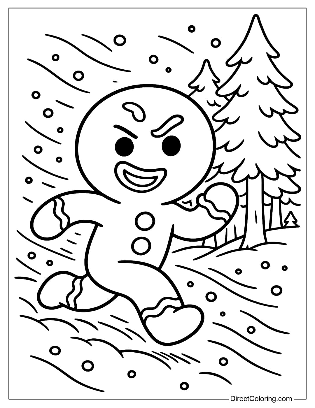 gingerbread man coloring pages