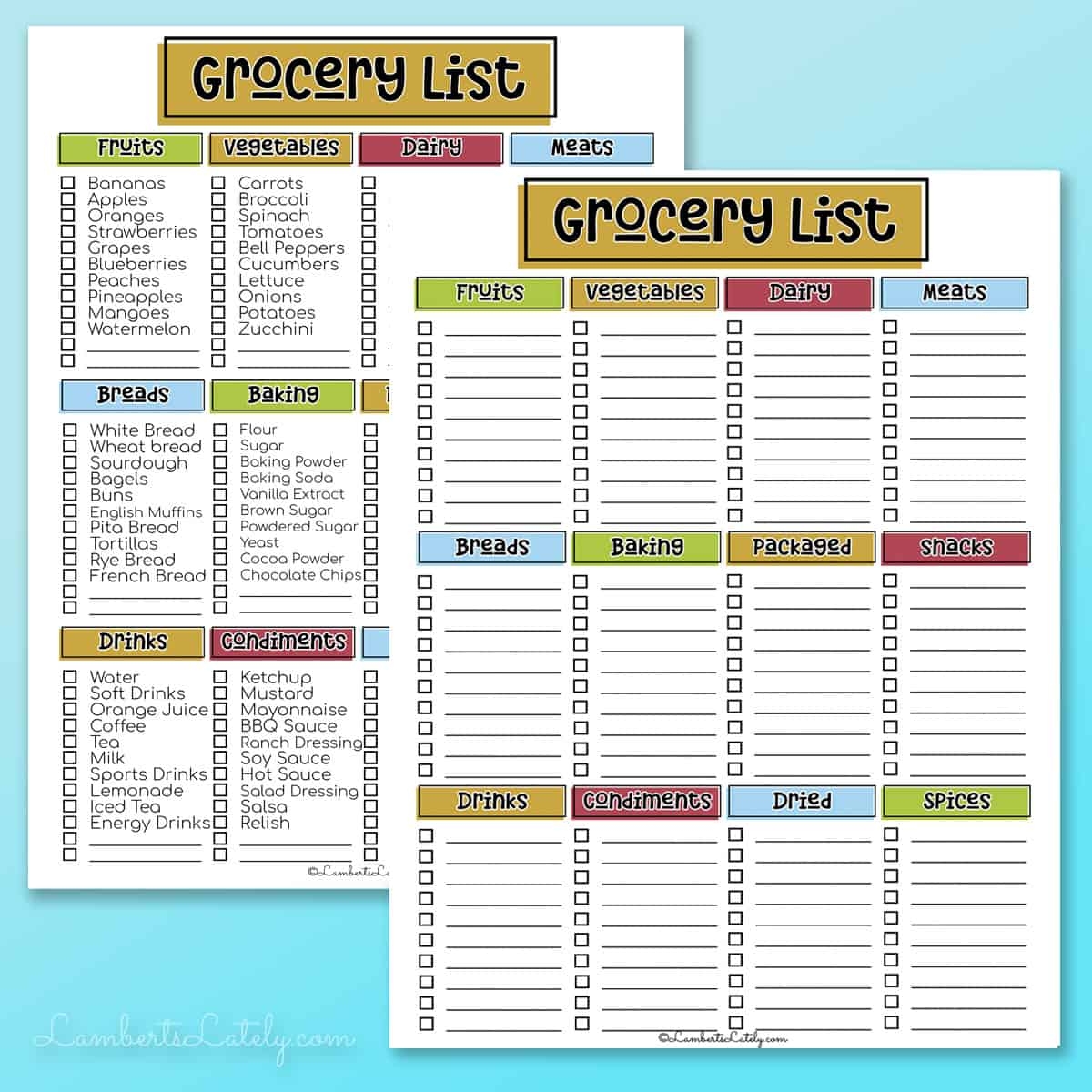 free shopping list template free shopping list template