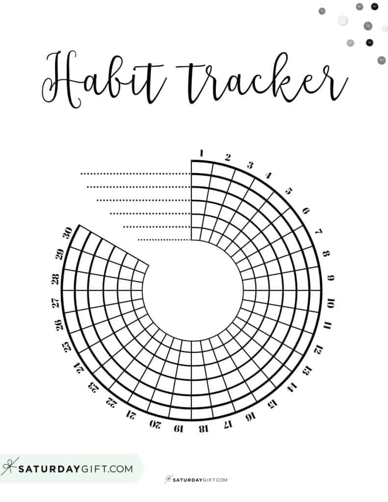 free printable habit tracker