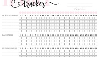 Habit Tracker Printable 43 Cute Free Printable Habit Trackers