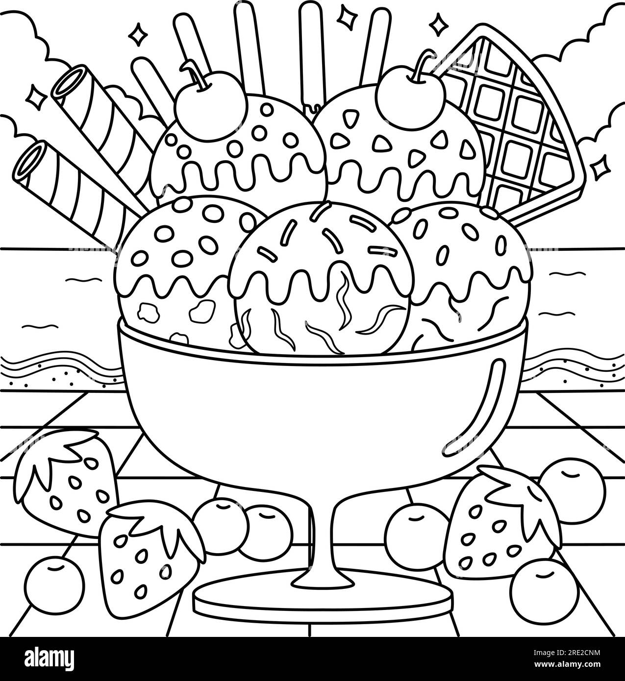 ice cream coloring sheets