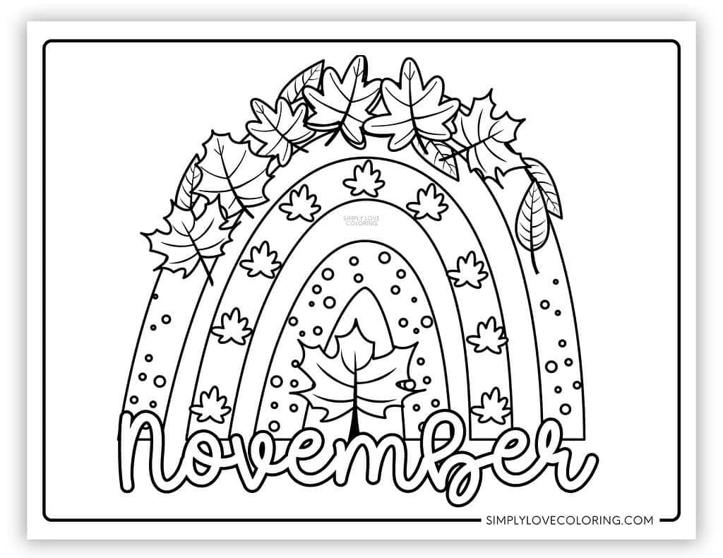 coloring pages for november