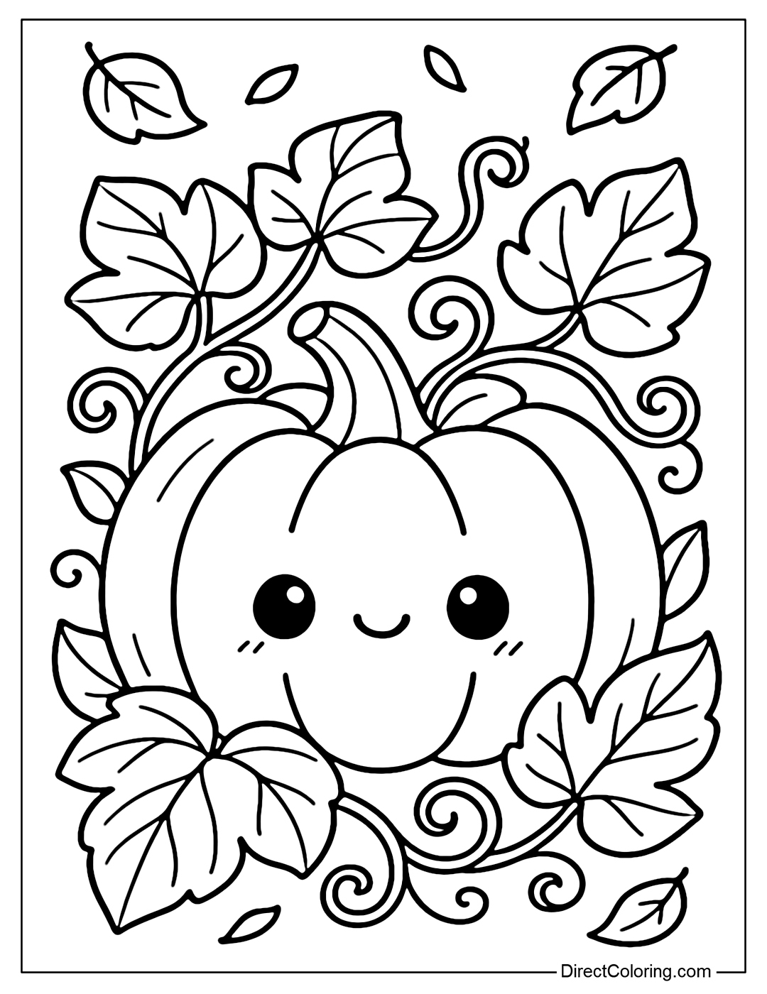 Pumpkin Coloring Pages Free PDF To Download And Print
