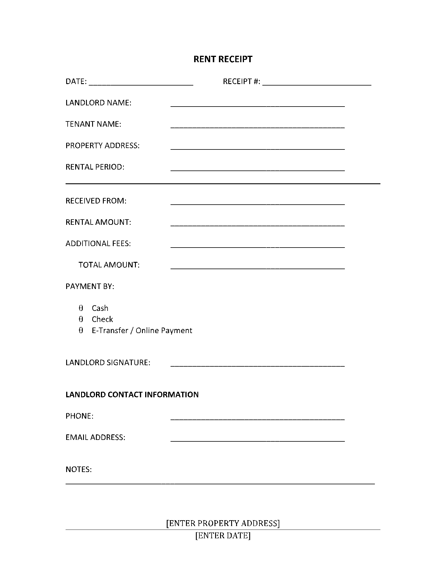 Rental Receipt Template Get Free Sample Now 2021 Updated 