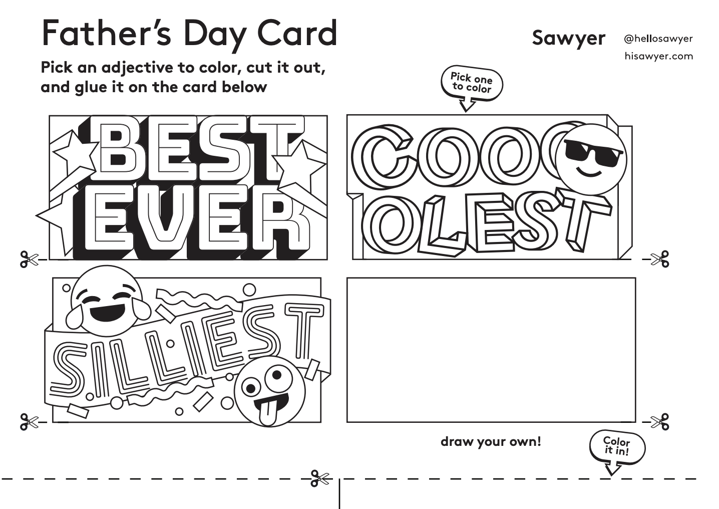 father's day card printable