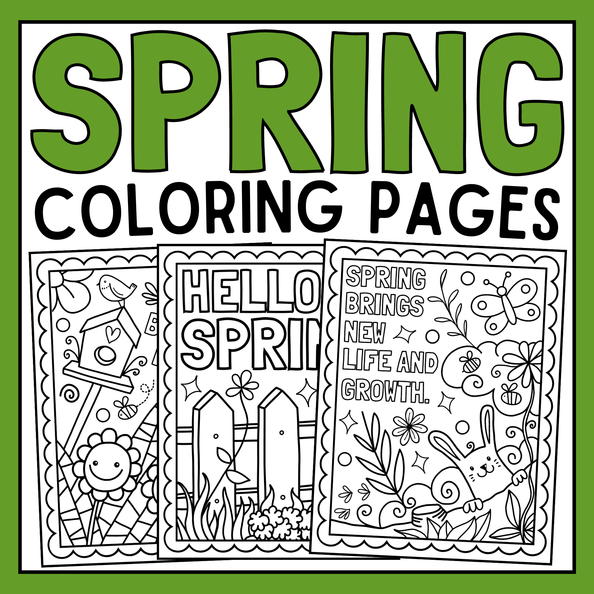 free spring coloring sheets