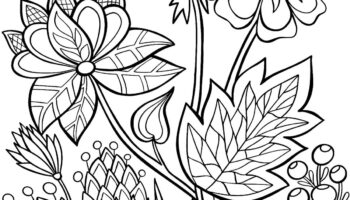 Spring Flowers Coloring Pages Free Printable Coloring Pages Of Worksheets Library