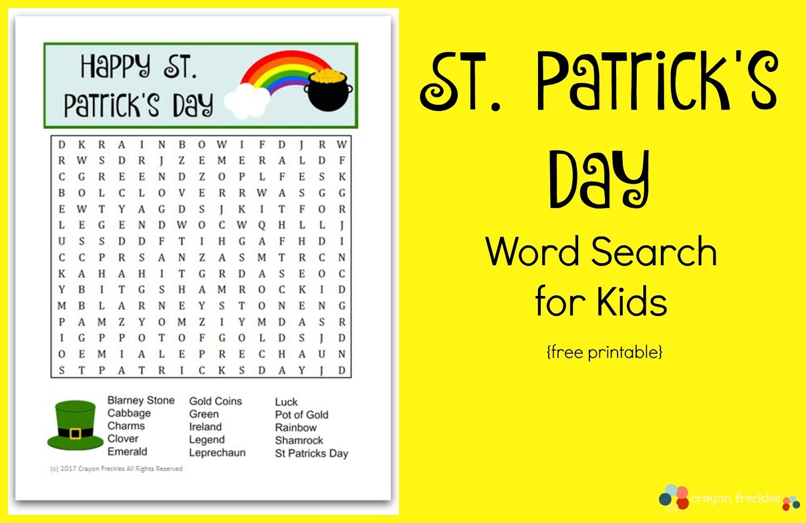 st patrick's day word search st patrick's day word search