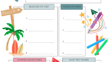 Summer Bucket List Printables