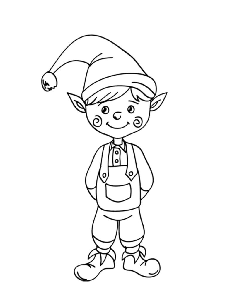 colouring pages of elves colouring pages of elves